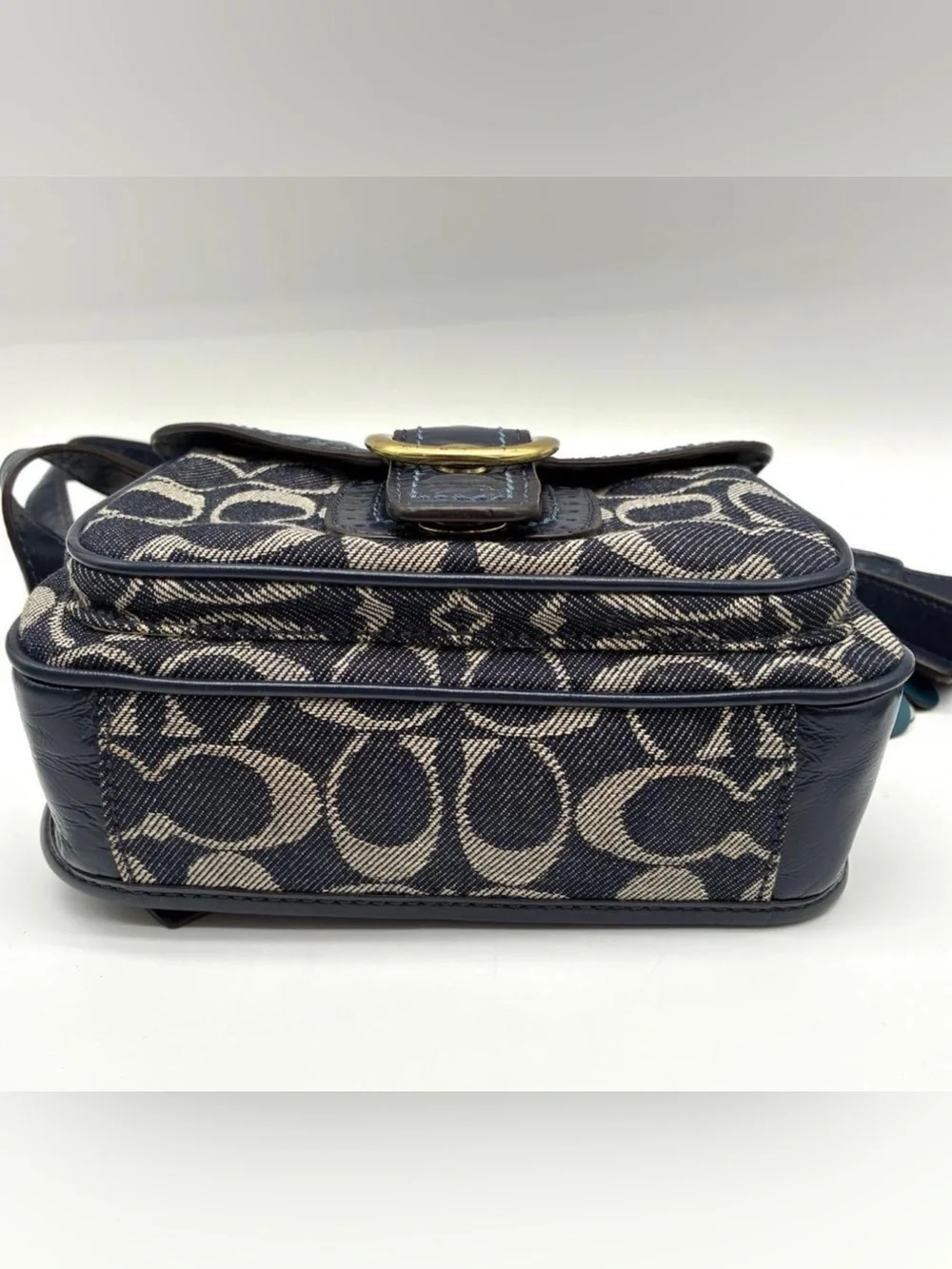 Coach Bleeker Denim Monogram EUC